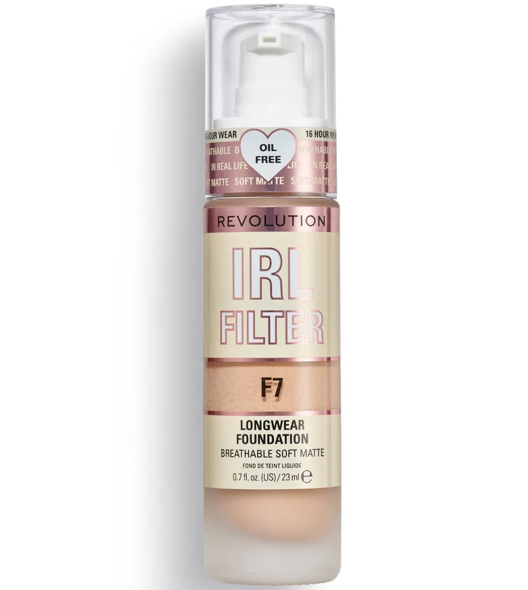 Fond de ten IRL Filter Longwear Foundation F7, 23ml, Makeup Revolution 