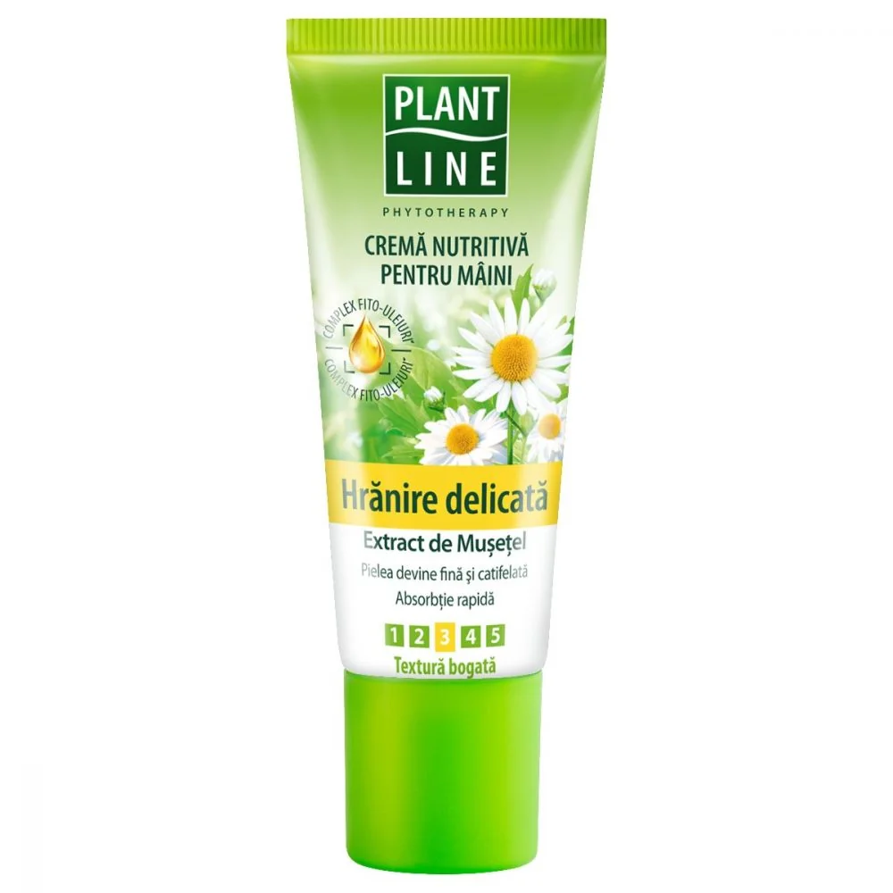 Crema pentru maini cu extract de musetel, 75ml, Plant Line