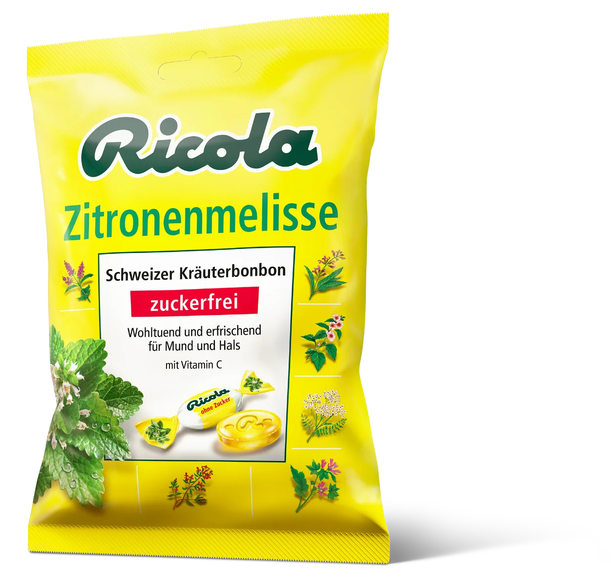 Dropsuri din plante Lemon Mint, 75g, Ricola