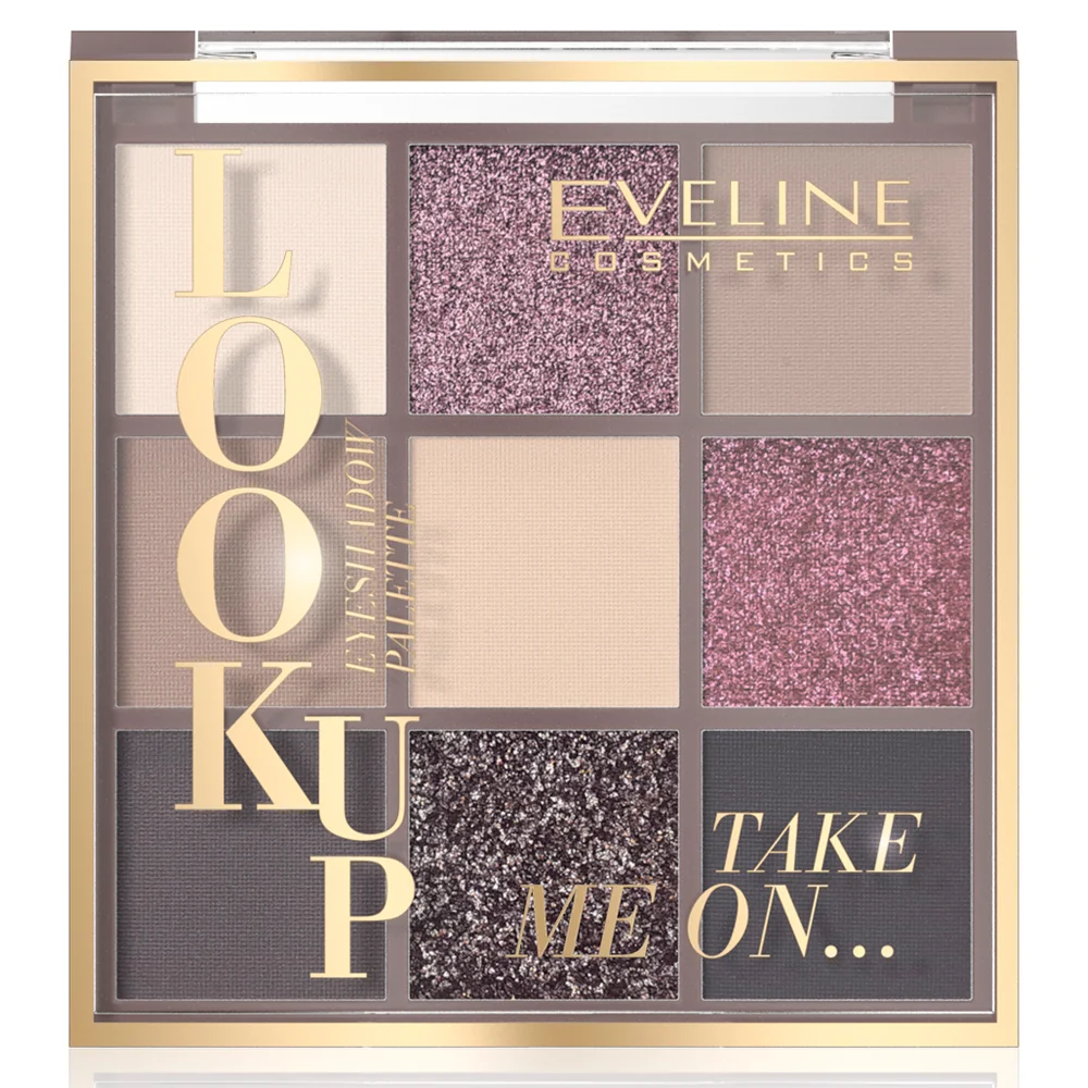 Paleta de farduri cu 9 culori Look Up Take Me On, 10.8g, Eveline Cosmetics