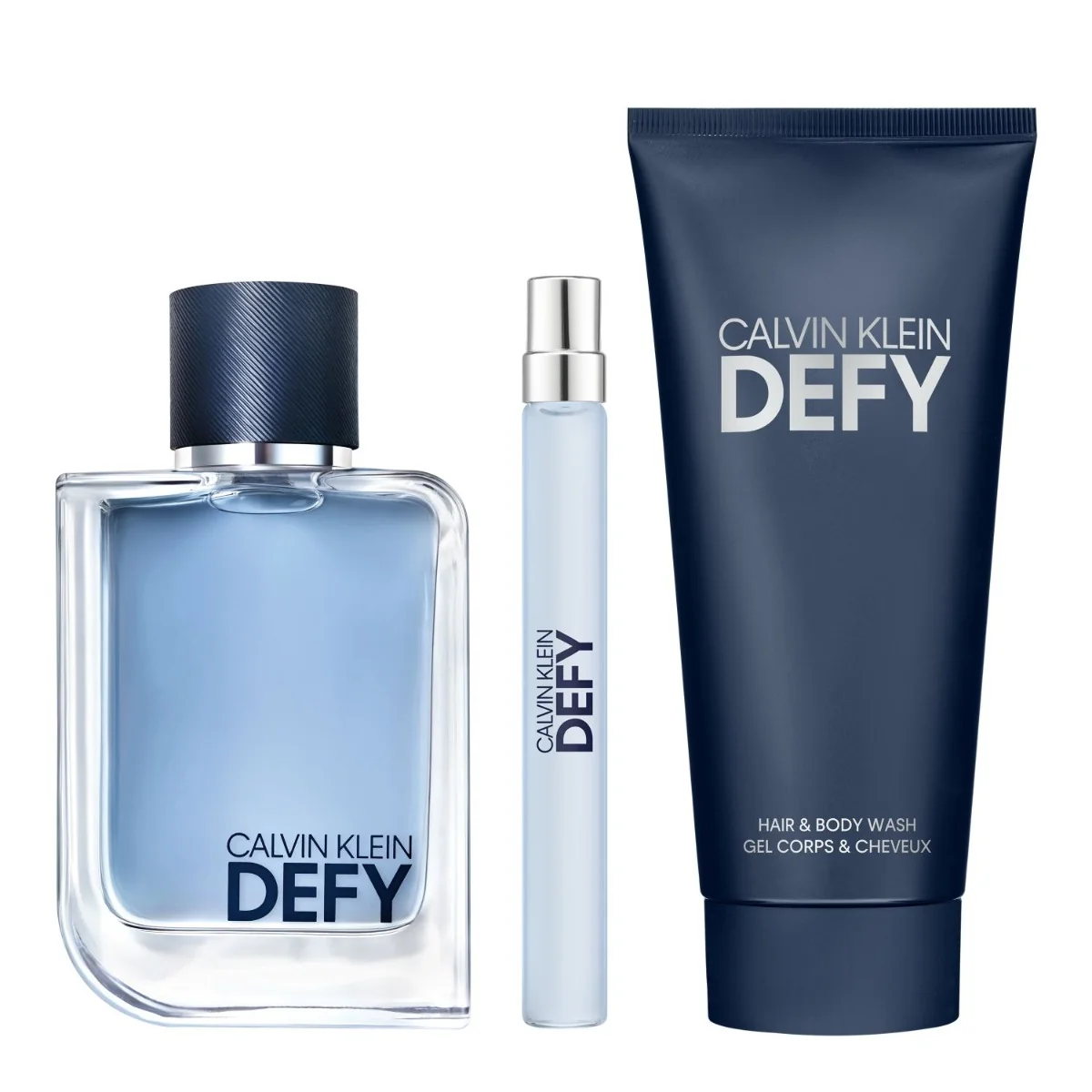 Set pentru barbati Defy Apa de toaleta 10ml + Gel de dus 100ml, Calvin Klein 