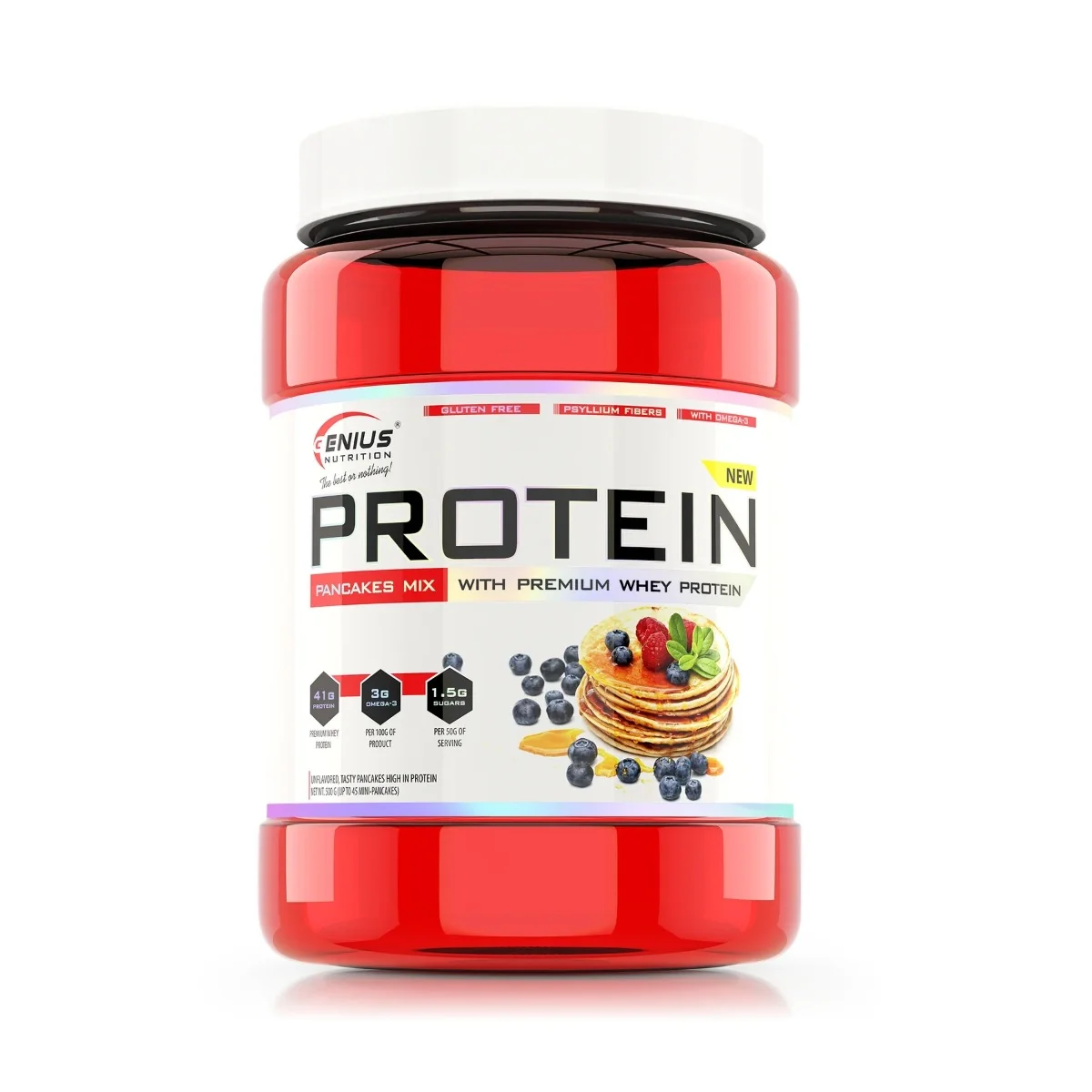 Mix clatite proteice fara aroma, 500g, Genius Nutrition 