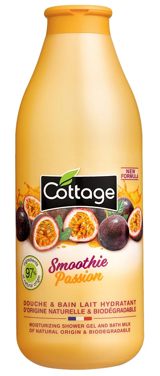 Gel de dus si lapte de baie Smoothie Passion, 750ml, Cottage