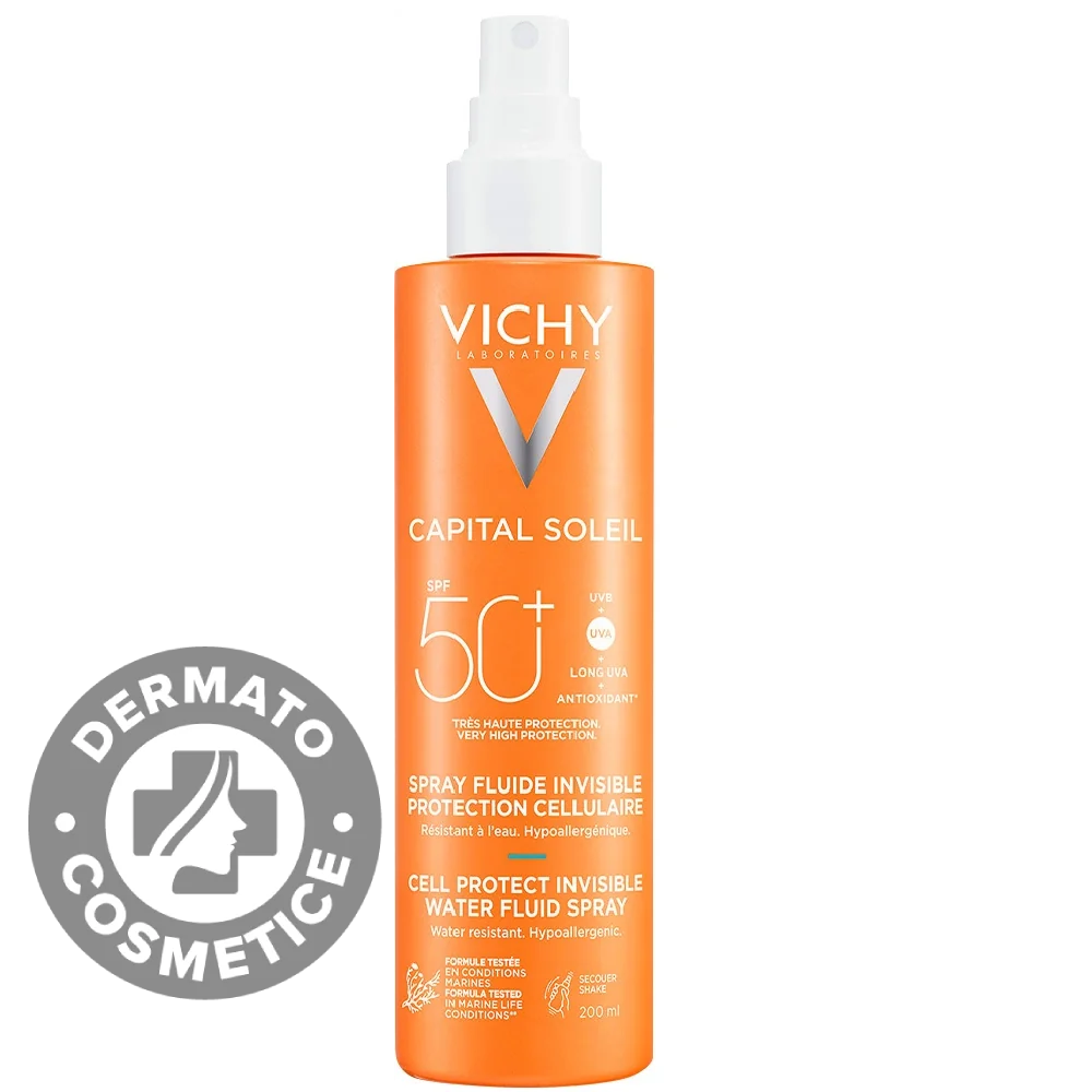 Spray fluid invizibil Capital Soleil Cell Protect SPF50+, 200ml, Vichy