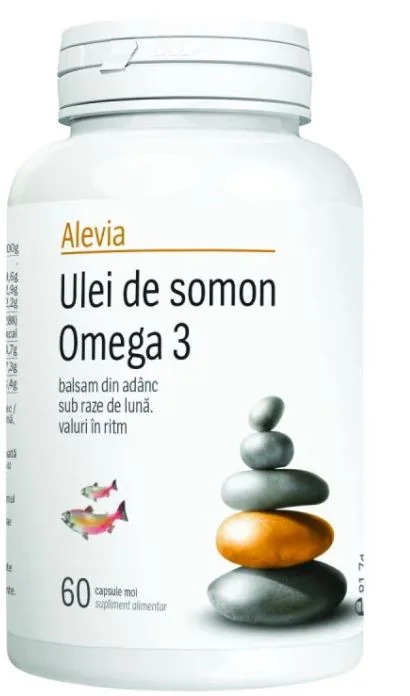 Ulei de somon Omega 3, 60 capsule, Alevia