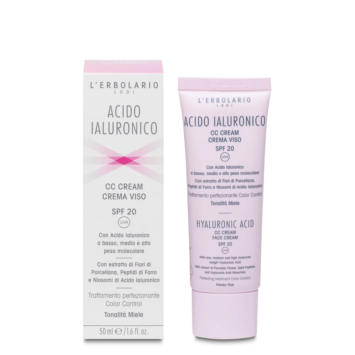 L'Erbolario Crema de fata cu acid hialuronic si miere SPF20, 50ml