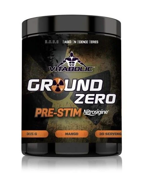 Ground Zero PRE-Stim Nitrosigine Mango, 315g, Vitabolic