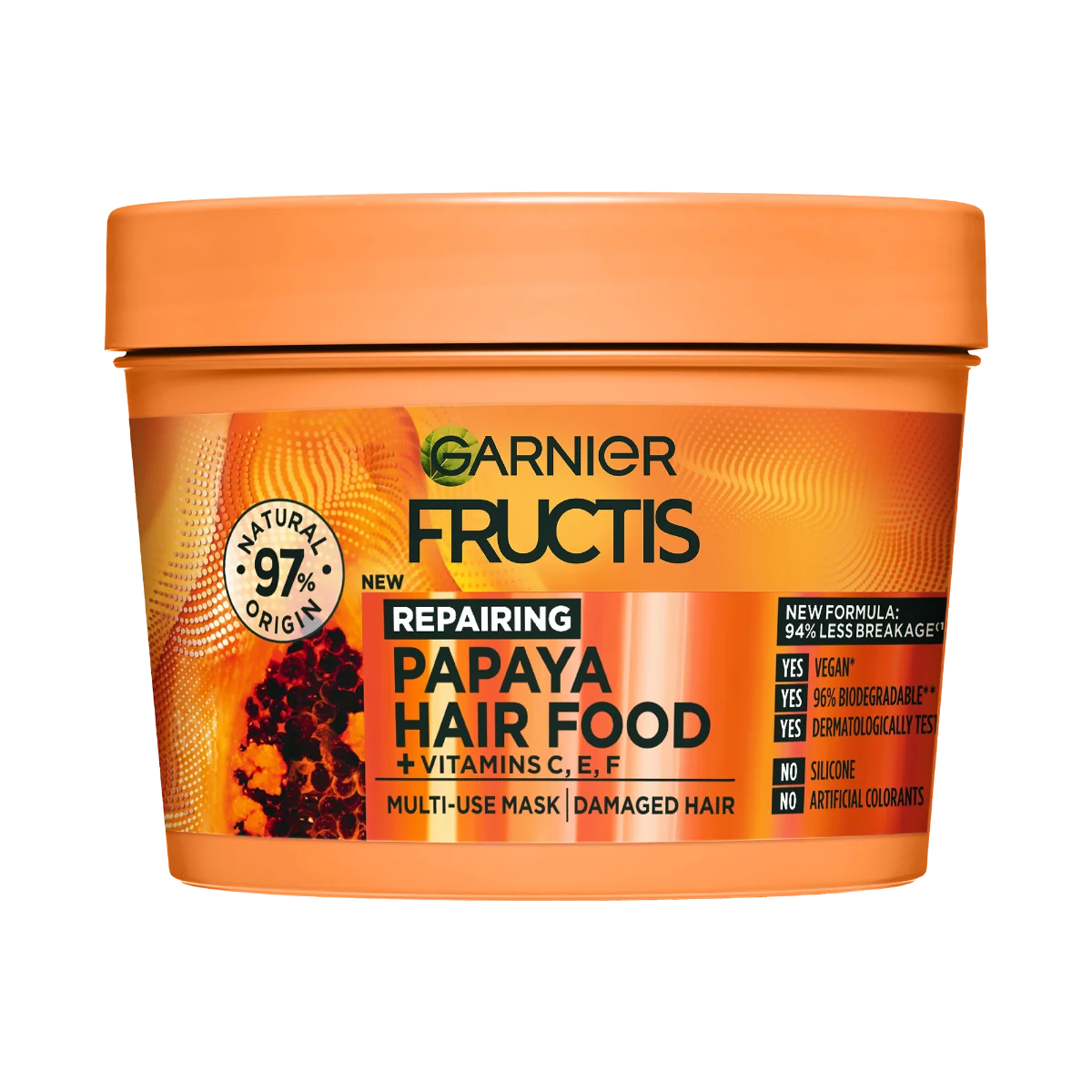 Masca reparatoare pentru parul deteriorat Hair Food Papaya, 390ml, Fructis 