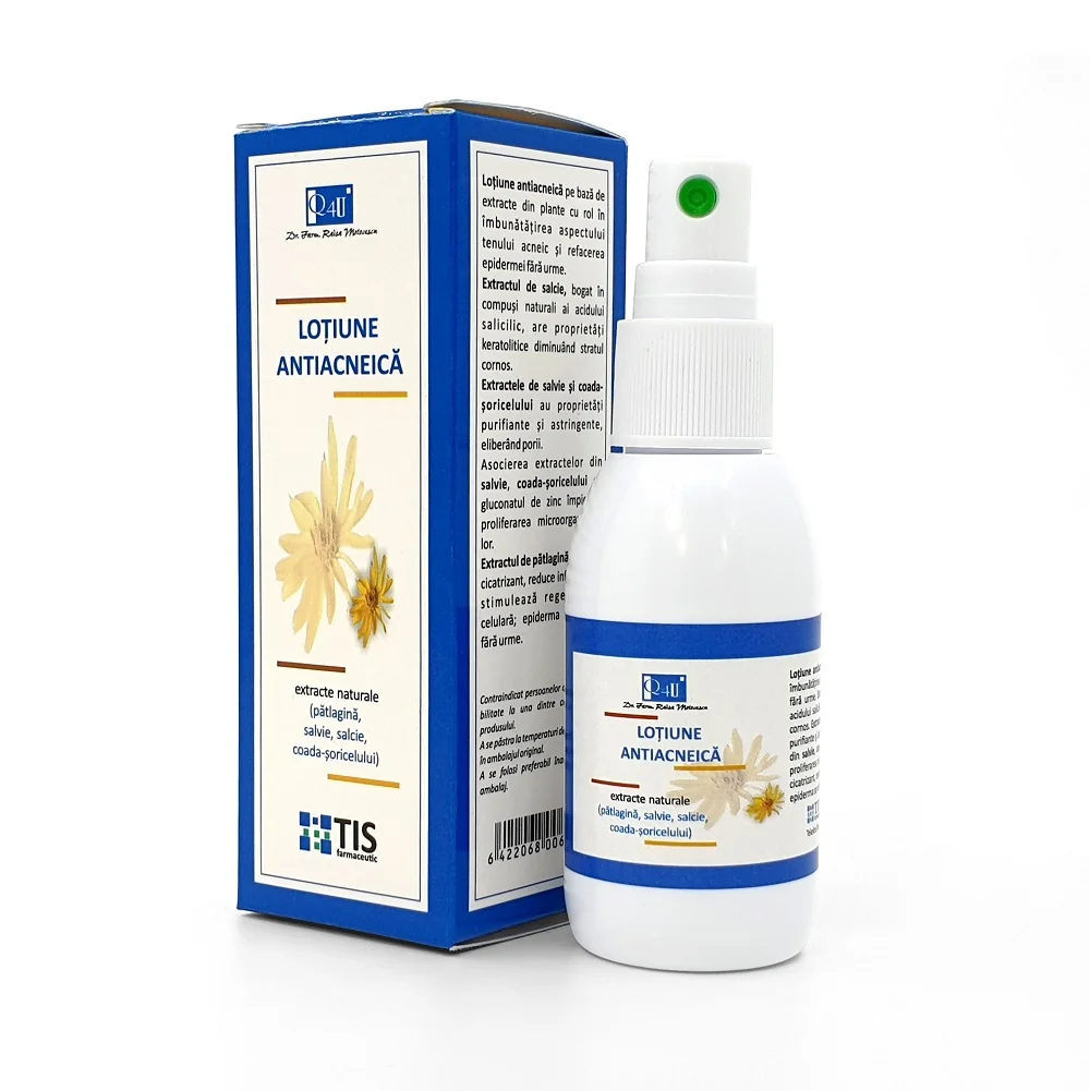 Lotiune antiacneica Q4U, 50ml, Tis Farmaceutic