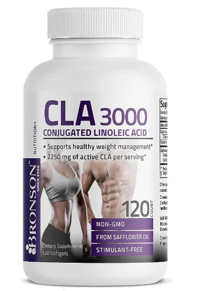 CLA 3000mg acid linoleic conjugat, 90 capsule, Bronson Laboratories