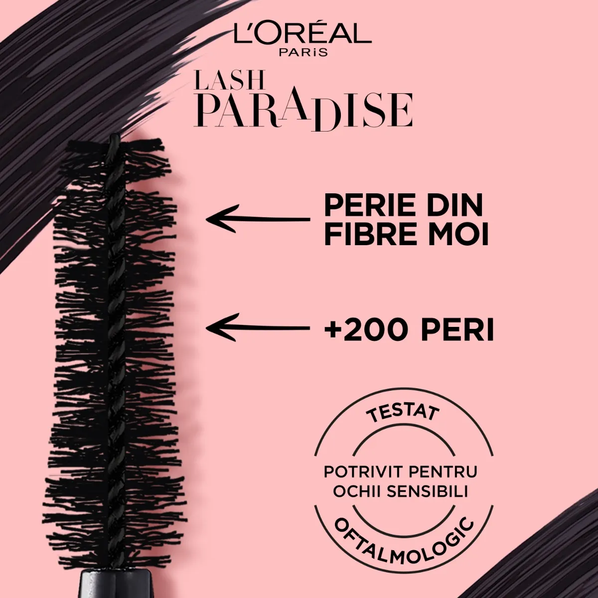 Mascara pentru volum Lash Paradise 02 Intense Black, 6.4ml, L'Oreal Paris 