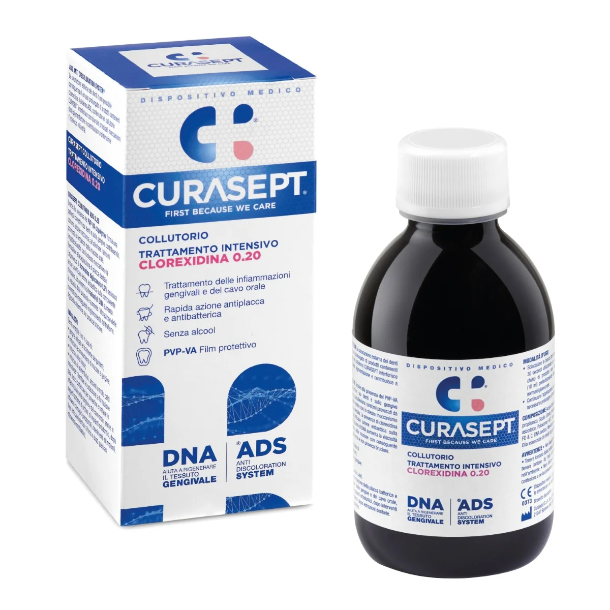 Apa de gura ADS DNA 220 cu 0,20% CHL, 200ml, Curasept