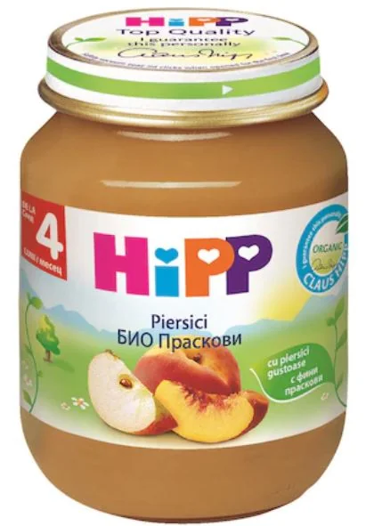 Piure de piersici, 125g, Hipp