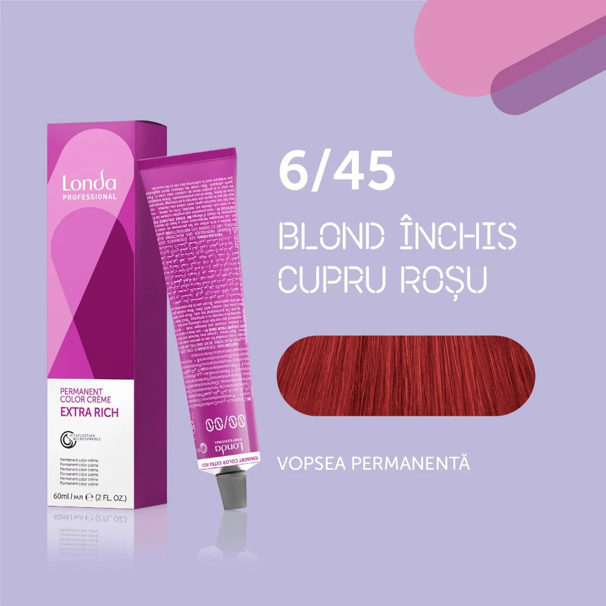 Vopsea permanenta 6/45 Extra Rich, 60ml, Londa Professional 