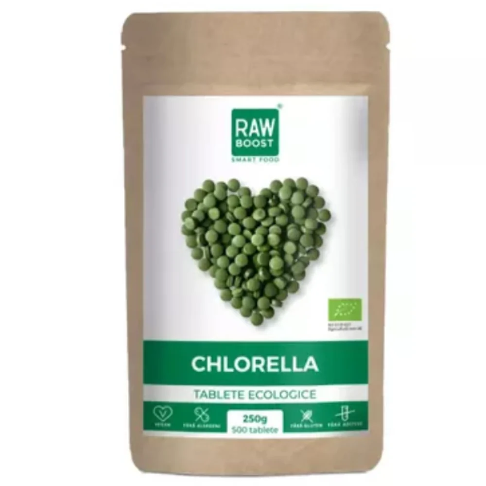 Chlorella ecologica 250g, 500 tablete, Rawboost