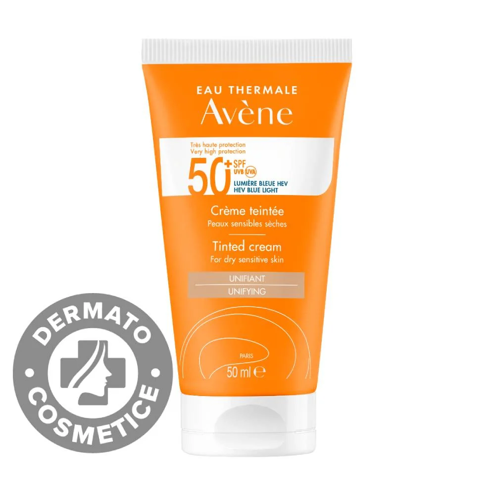 Crema de fata nuantatoare cu protectie solara Cleanance Triasorb SPF50+, 50ml, Avene 