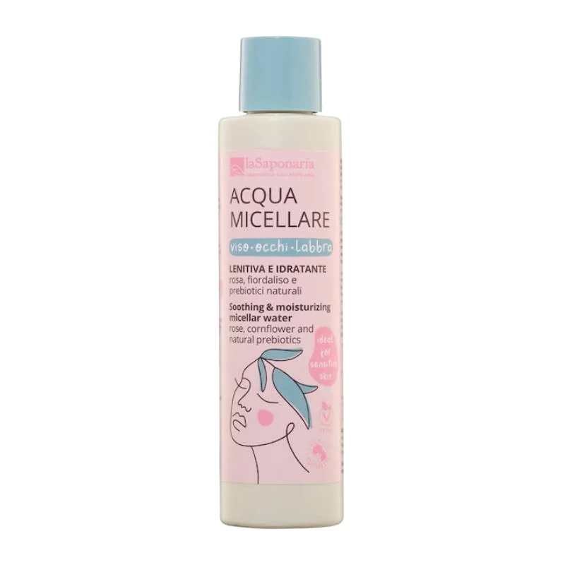 Apa micelara cu trandafir, floare de colt si prebiotice, 200ml, La Saponaria