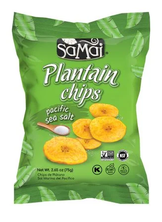 Chips de banane de gatit cu sare de mare, 75g, Samai