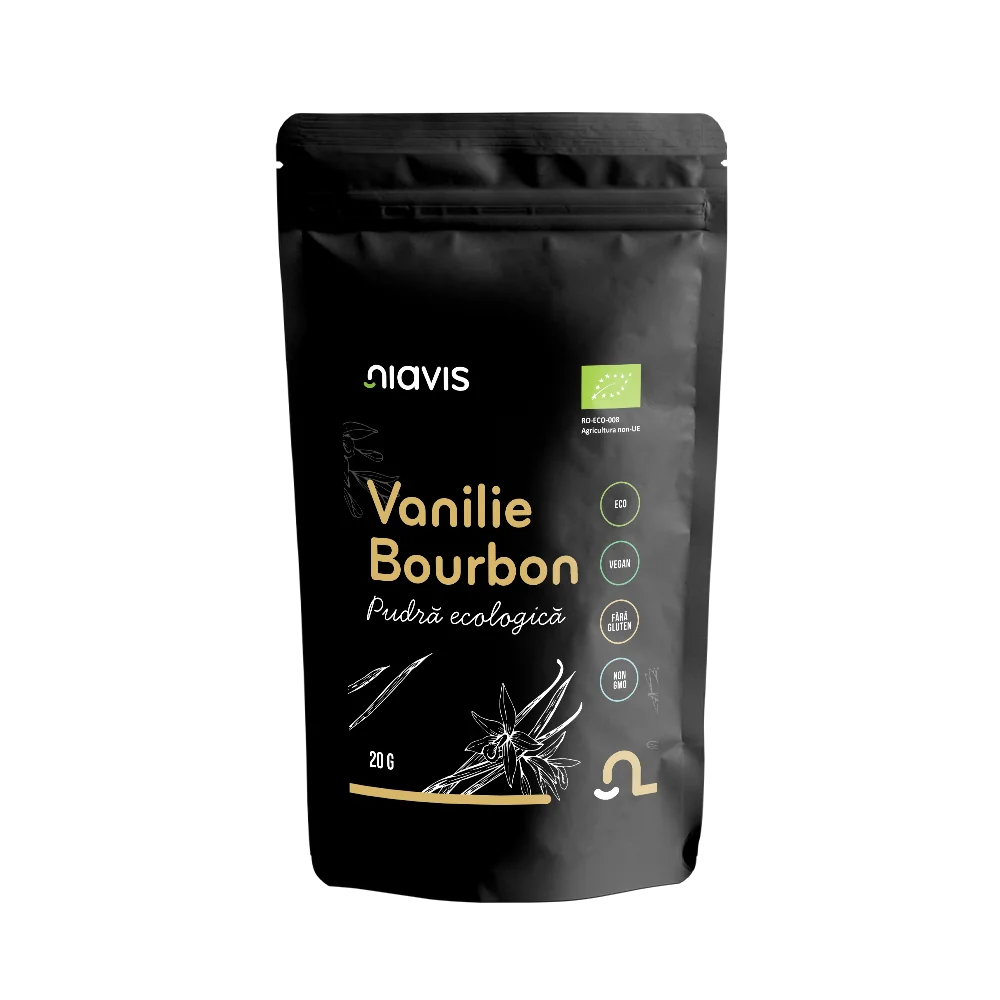 Pulbere bio de vanilie Bourbon, 20g, Niavis