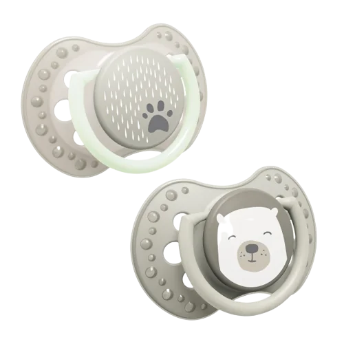 Suzeta din silicon Dynamic Buddy bear pentru 6-18 luni, 2 bucati, Lovi