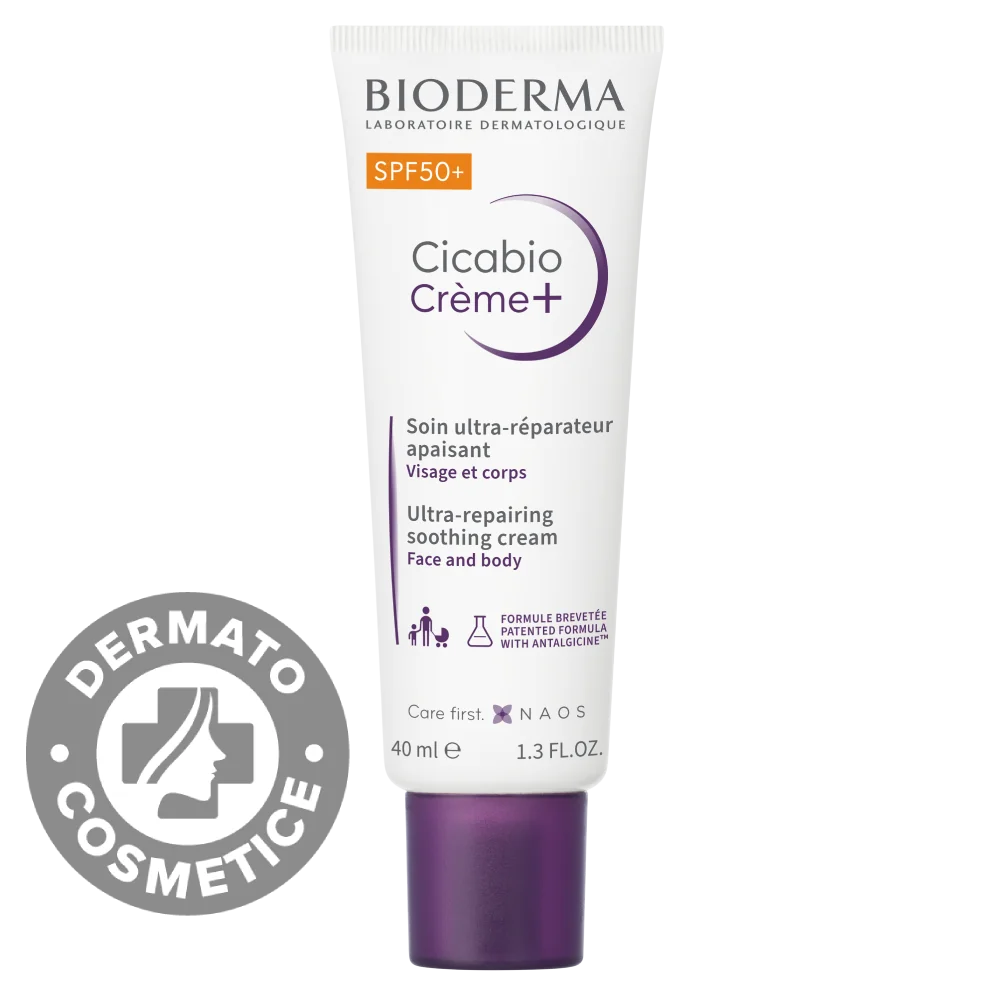 Crema reparatoare SPF 50+ Cicabio, 40ml, Bioderma