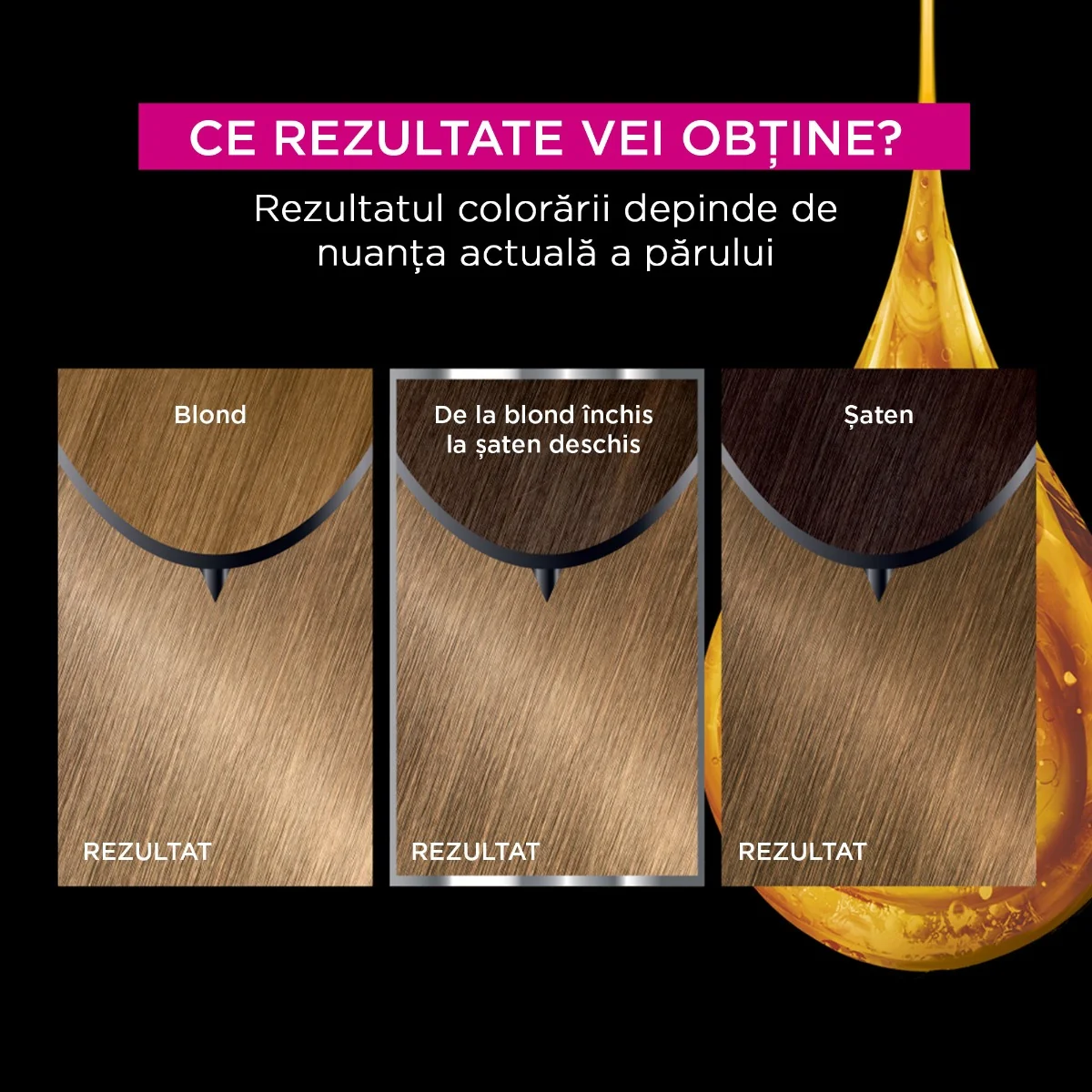 Vopsea de par permanenta fara amoniac 7.13 Beige Dark Blonde Olia, 174ml, Garnier 