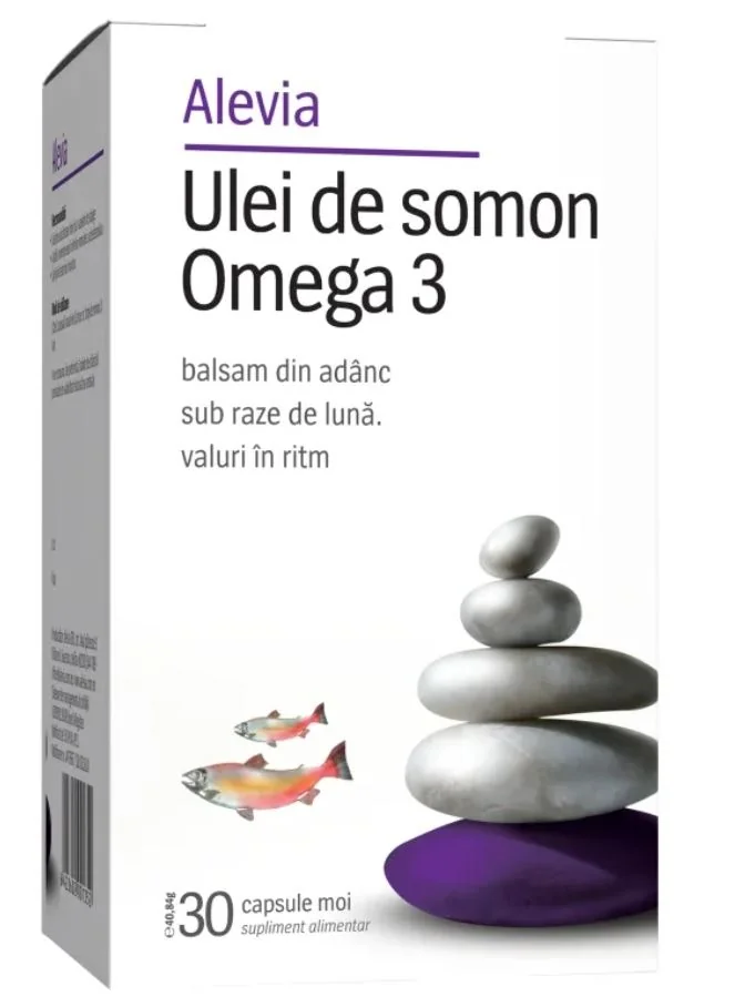 Ulei de somon si Omega 3, 30 capsule, Alevia