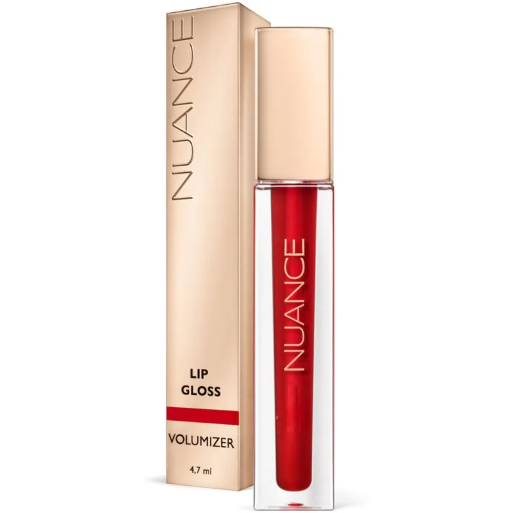 Lip gloss pentru volum 04 Confident Red, 4.7ml, Nuance 