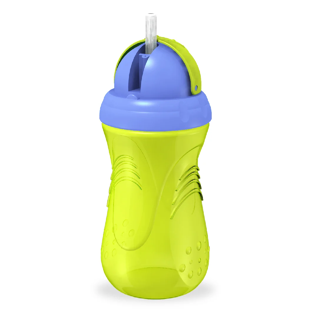 Pahar sport cu pai +6 luni Verde, 350ml, PUR 