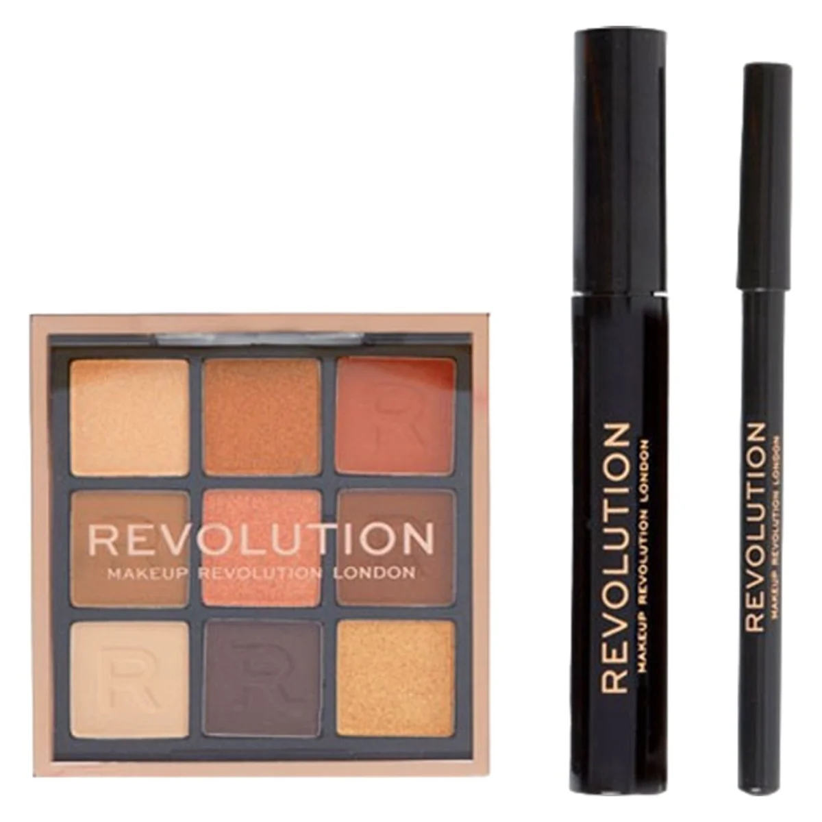 Set Into the Bronze Paleta de farduri + Creion de ochi + Rimel, Makeup Revolution 