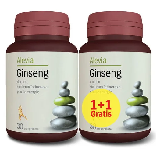 Pachet Ginseng, 2 x 30 comprimate, Alevia