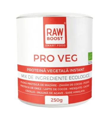 Proteina vegetala Pro Veg Smart Food Bio, 250g, Rawboost