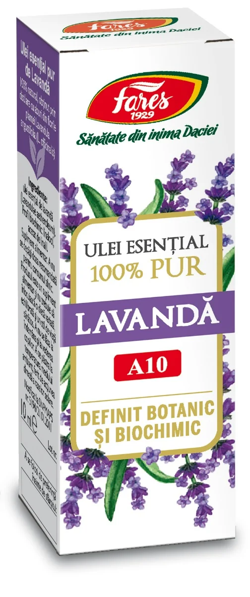 Ulei esential de lavanda A10, 10ml, Fares