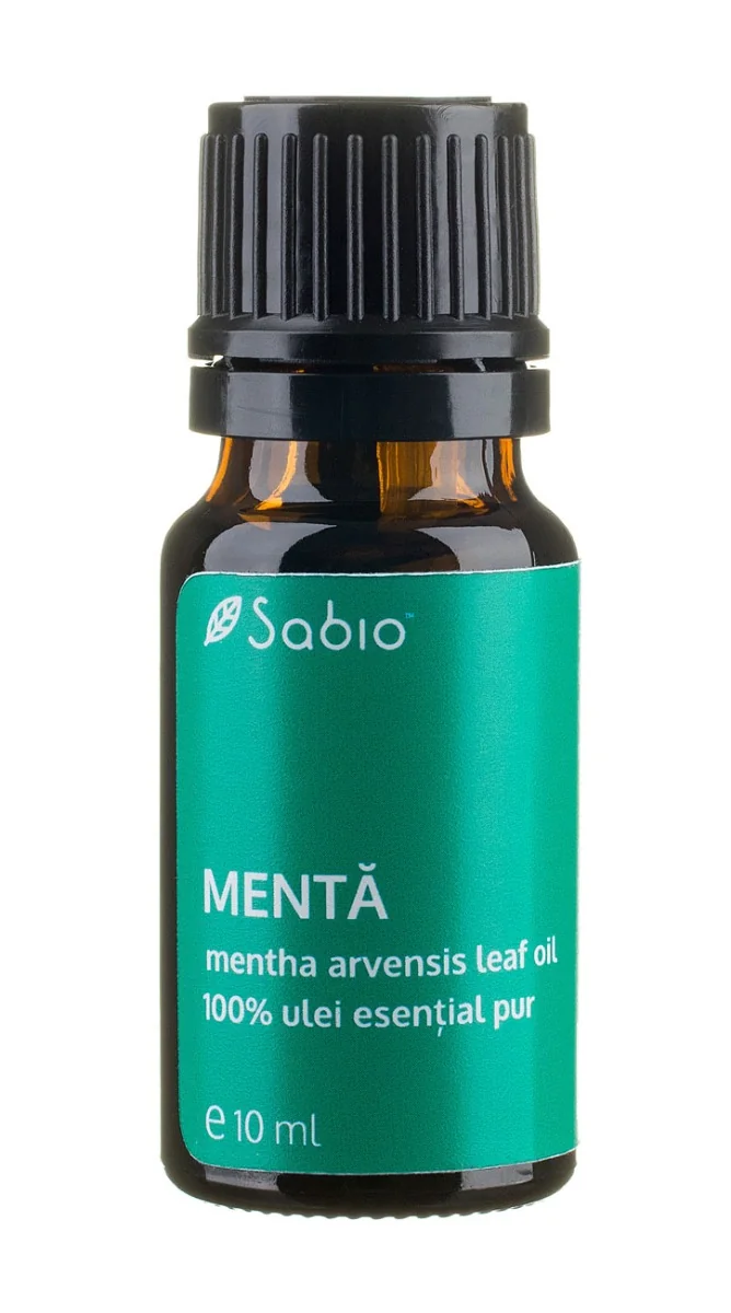 Ulei esential pur de menta (mentha arvensis leaf oil), 10ml Sabio