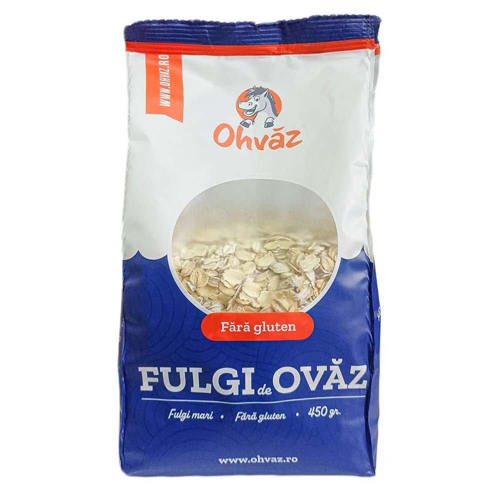 Fulgi de ovaz fara gluten, 450g, Ohvaz