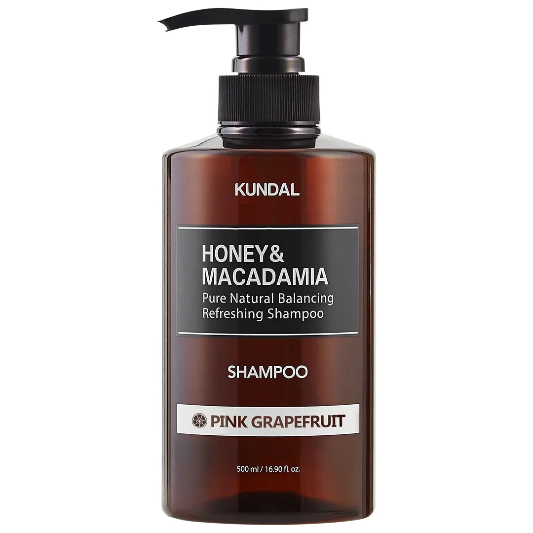 Sampon hipoalergenic natural si extra-hidratant cu miere si macadamia Pink Grapefruit, 500ml, Kundal