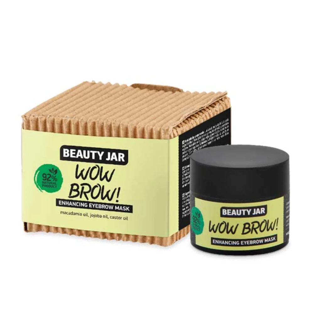 Masca regeneranta pentru sprancene cu ulei de ricin si macadamia Wow Brow, 15ml, Beauty Jar