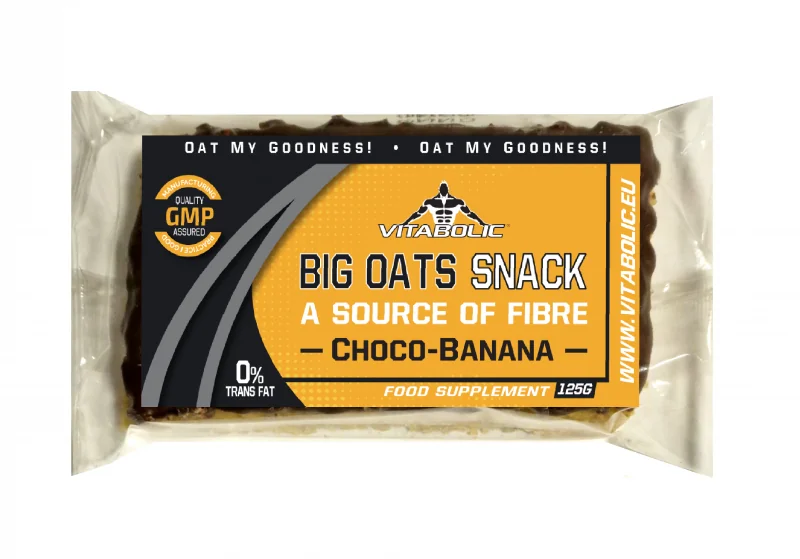 Baton din ovaz Big Oats Snack Choco-Banana, 125g, Vitabolic