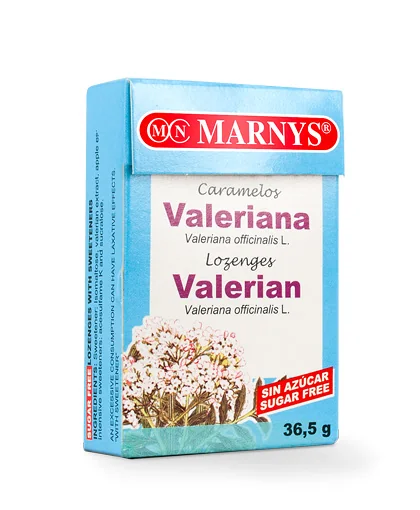 Bomboane cu valeriana pentru combaterea stresului si a anxietatii, 36.5g, Marnys