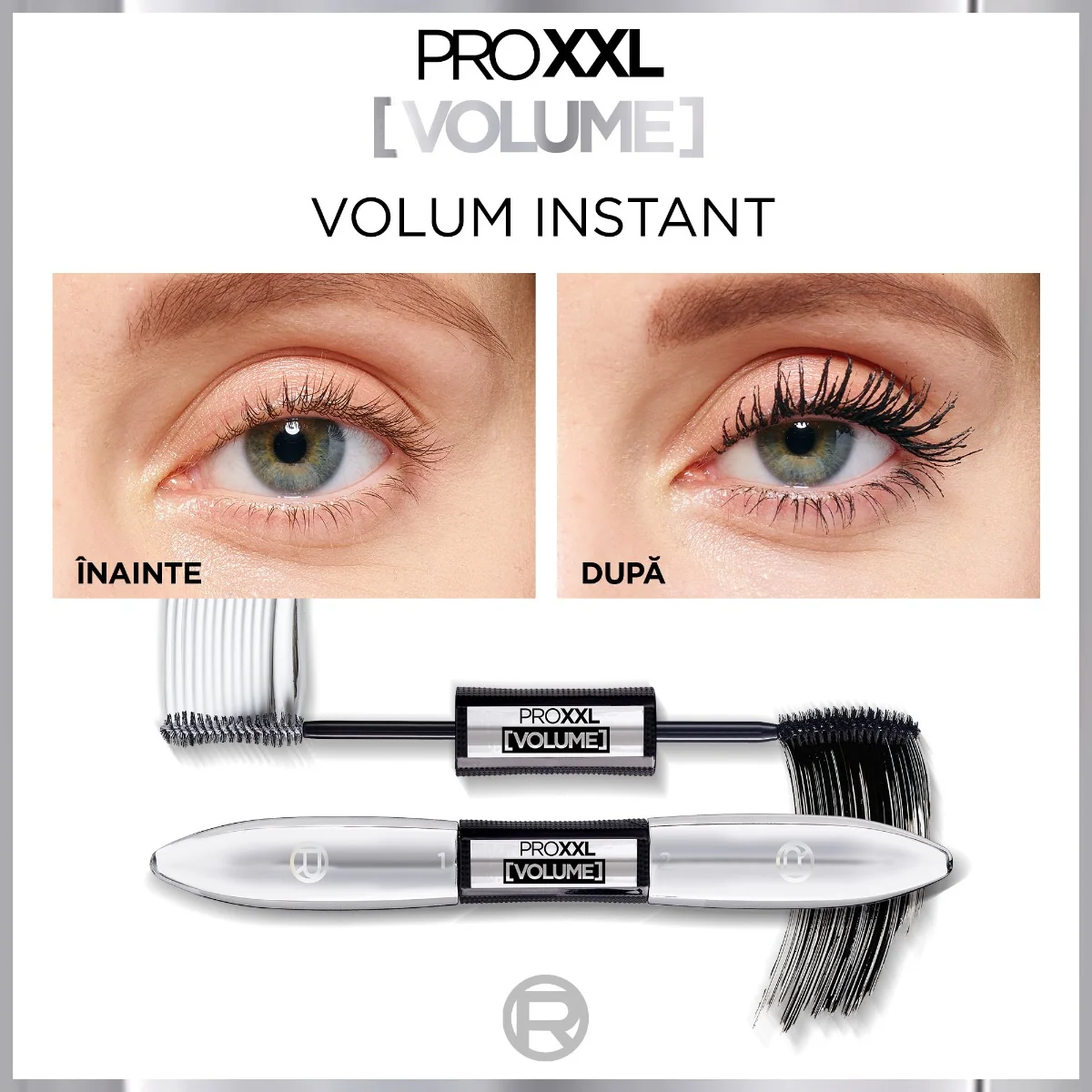 Mascara cu efect de laminare Pro XXL Volume Black, 12ml, L'Oreal Paris 