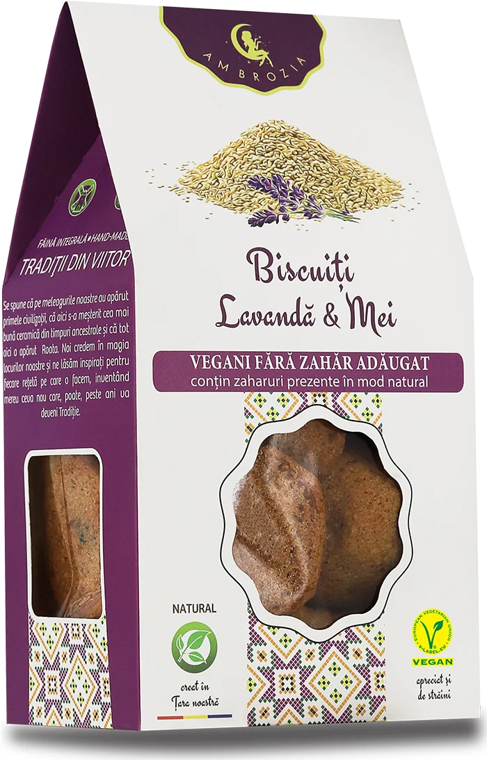 Biscuiti cu lavanda si mei, 130g, Ambrozia