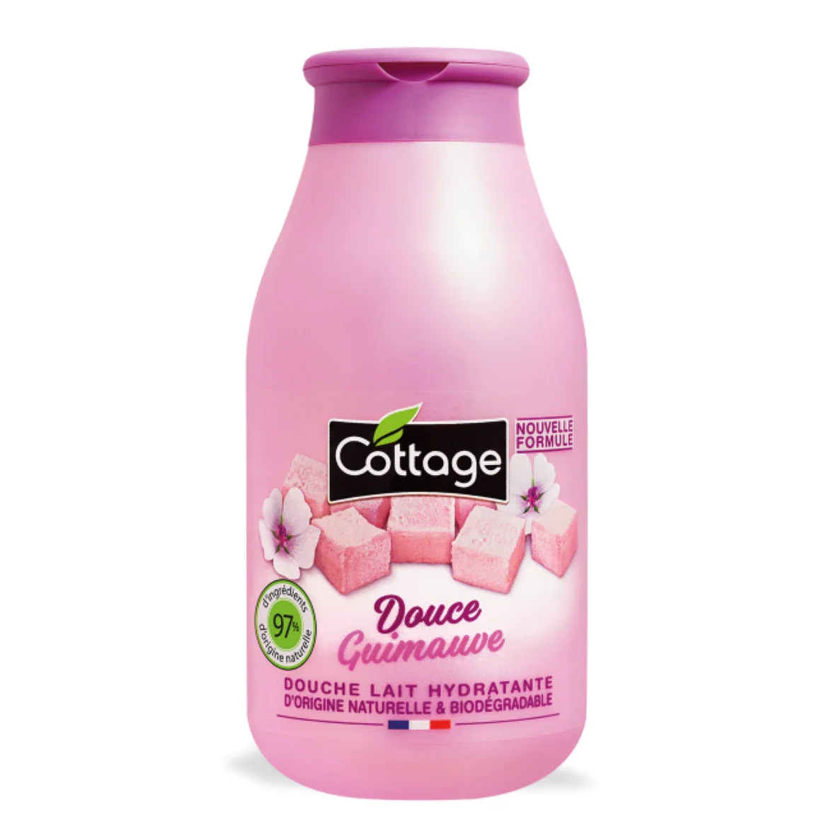 Gel de dus si lapte de baie cu Marshmallow, 250ml, Cottage