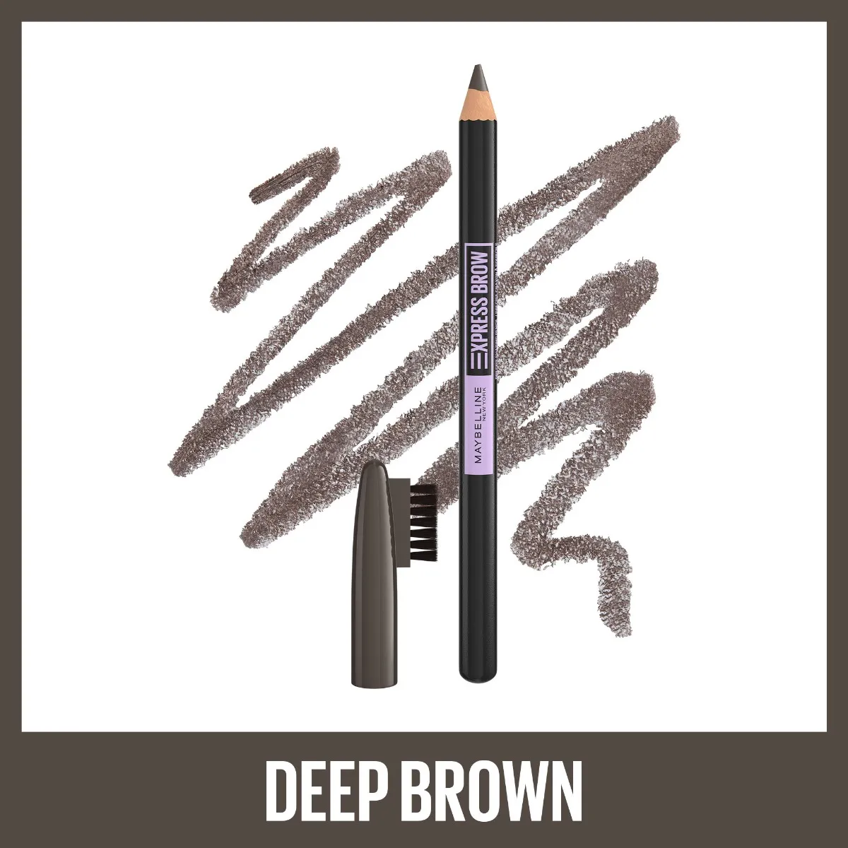 Creion pentru sprancene 05 Deep Brown Express Brow Shaping Pencil, 1g, Maybelline 