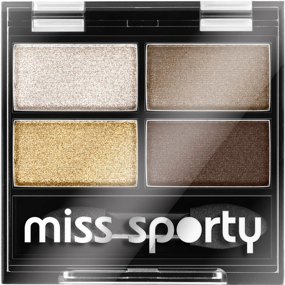 Paleta de farduri pentru pleoape Studio Color Quattro 413 100% Golden Eye, 1.4g, Miss Sporty