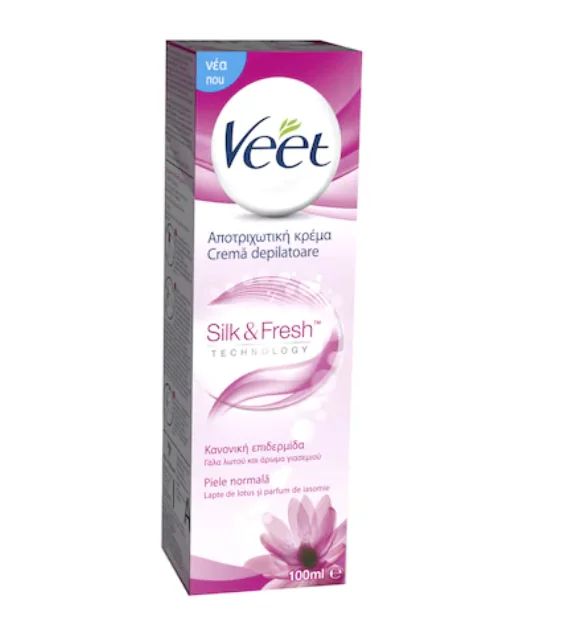 Crema depilatoare piele normala lotus si iasomie, 100ml, Veet