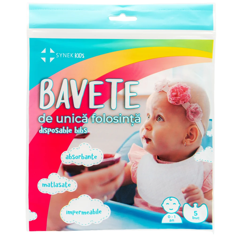 Bavete de unica folosinta 0-1 an, 5 bucati, Synek Baby