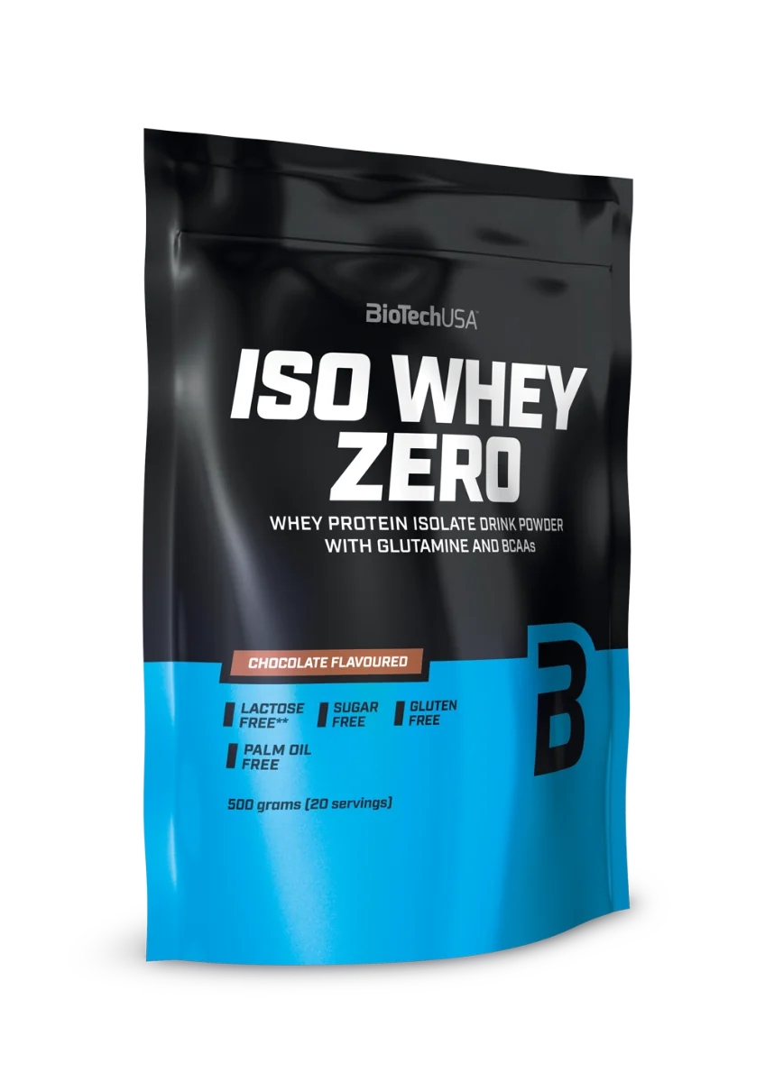 Pudra proteica cu aroma de ciocolata Iso Whey Zero, 500g, BioTechUSA