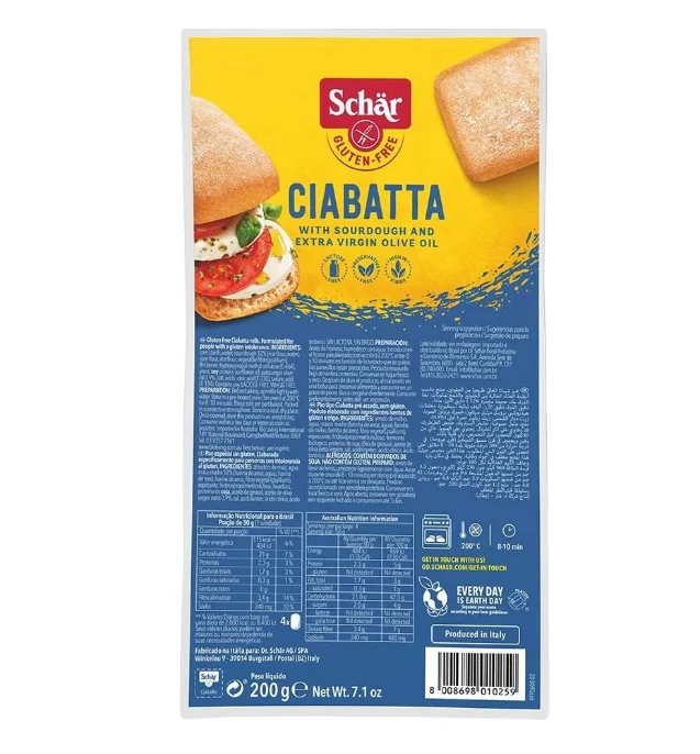 Paine ciabatta fara gluten Ciabattine, 200g, Schar