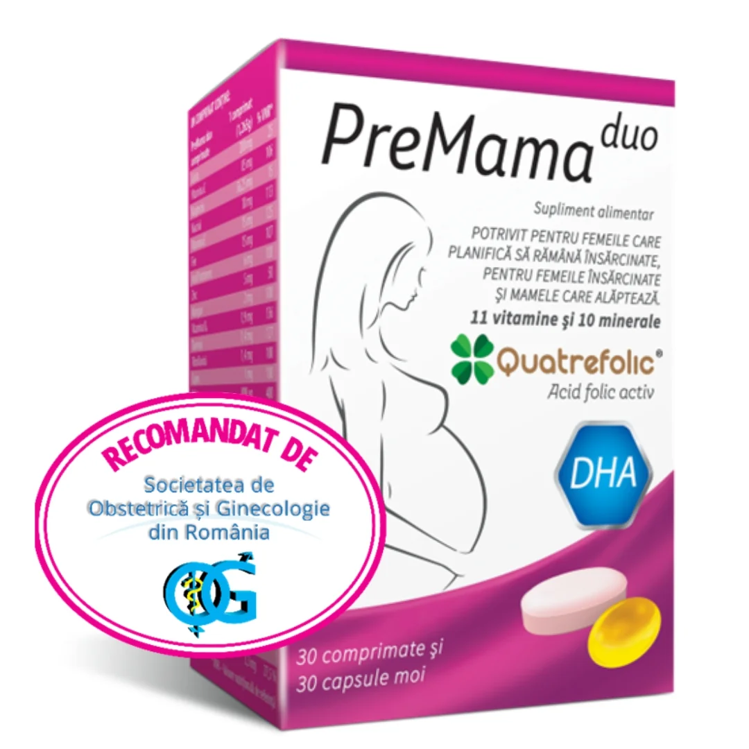 Premama Duo, 30 comprimate + 30 capsule moi, Alkaloid 