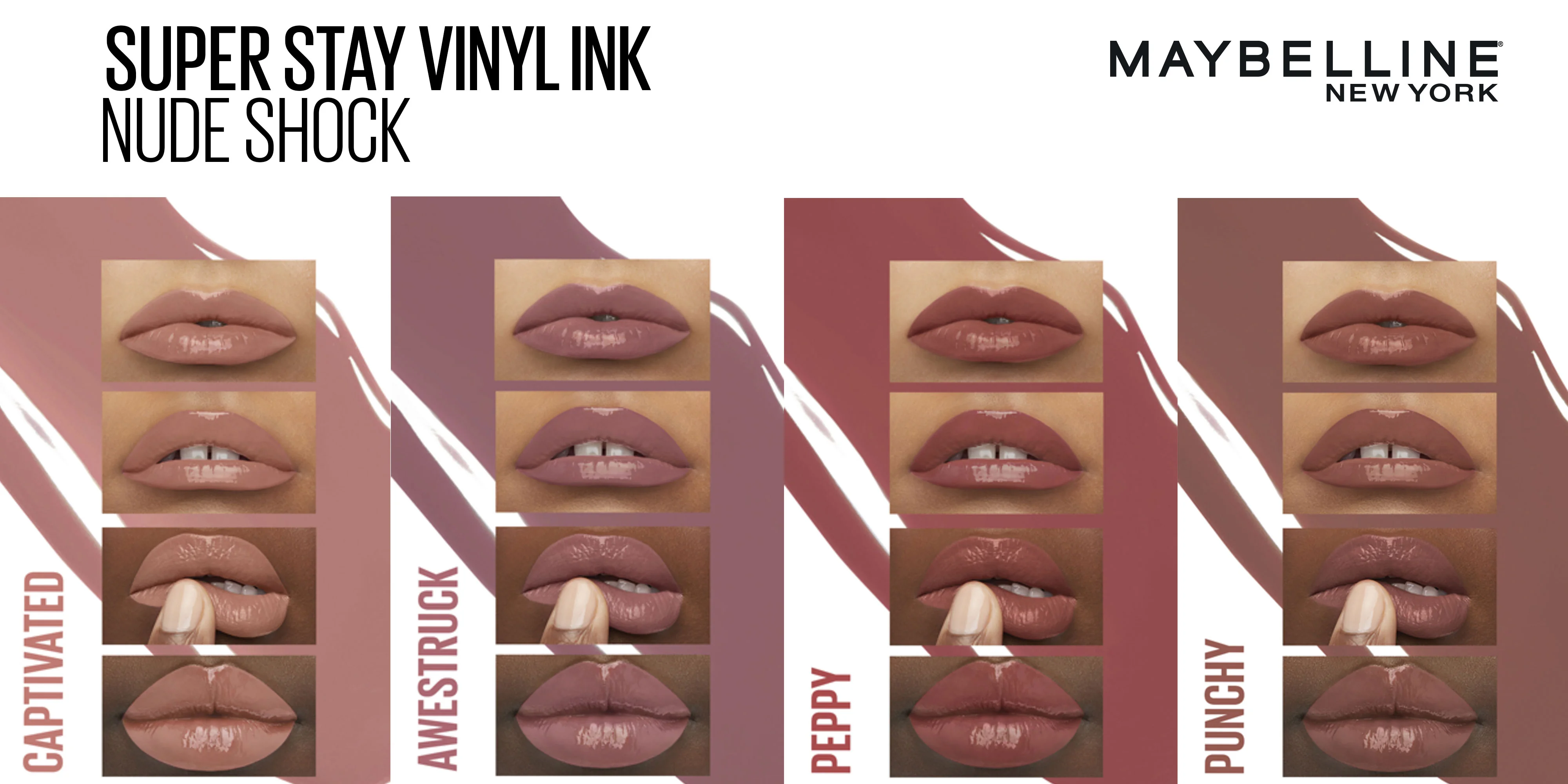 Nuante Ruj lichid rezistent cu stralucire de vinil Maybelline New York SuperStay Vinyl Ink 